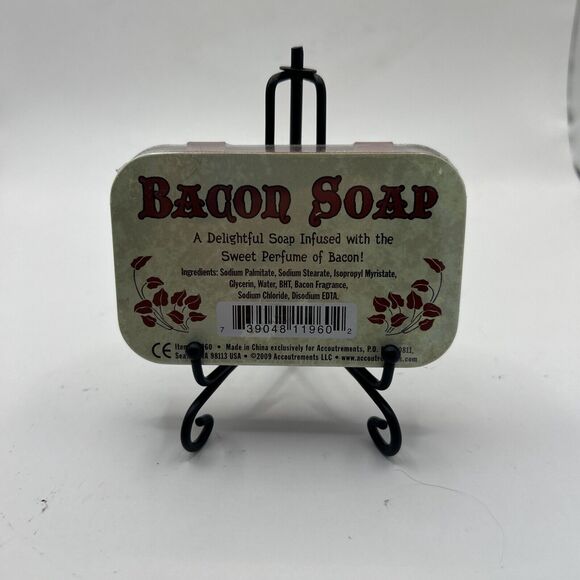 NEW Bacon Soap Tin Soap Infused with the Sweet Perfume of Bacon! 2009 Novelty - Picture 3 of 6